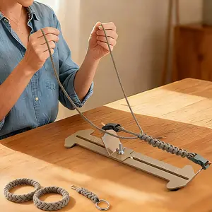 Paracord Bracelets Jig Kit Professional Paracord Jig and Tools DIY Kit with Paracord Needle Set ​and Random Colors Paracords (Olive Green)