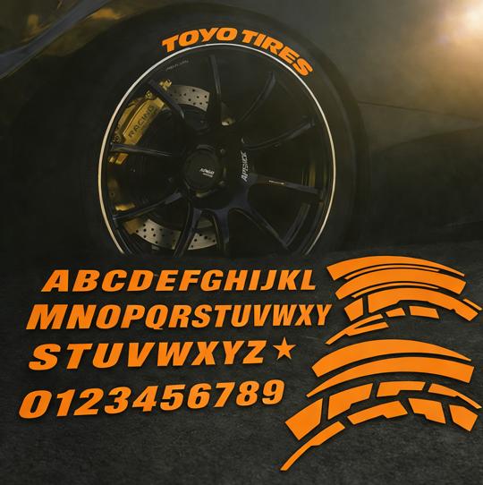 Individual Reflective Tire Letter & Number Decals – Waterproof, Easy-Apply, Long-Lasting Stickers for Custom Wheels, Cars, Motorcycles & Bikes