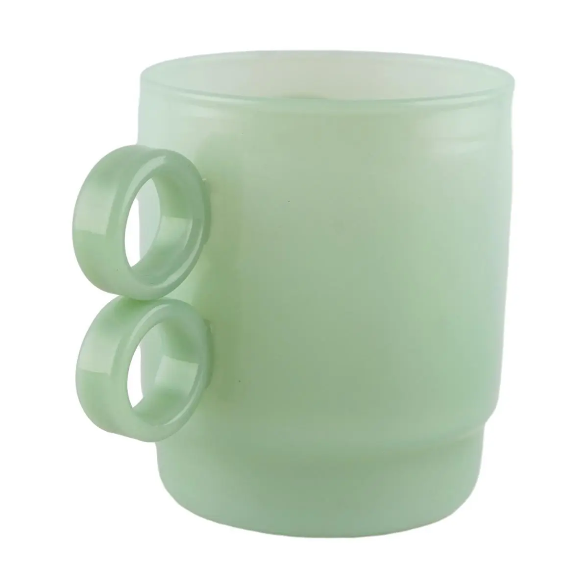 HAULSHOME Korean Mint Ceramic Mug with Handle - Chic Ins Style Coffee Cup for Home & Office