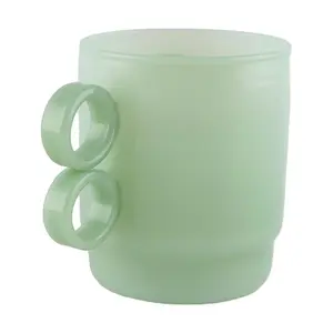 HAULSHOME Korean Mint Ceramic Mug with Handle - Chic Ins Style Coffee Cup for Home & Office