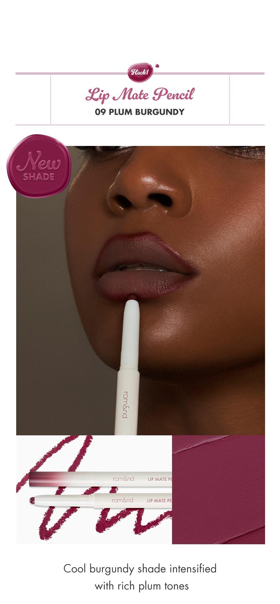 [rom&nd Official Shop] rom&nd LIP VOLUME HACK TRIO (3 Shades, Lip Mate Pencil 0.5g & Melting Balm 3.5g & Color Gloss 4g)