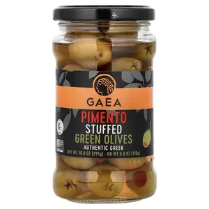 Gaea Pimento Stuffed Green Olives, 10.4 oz (295 g)