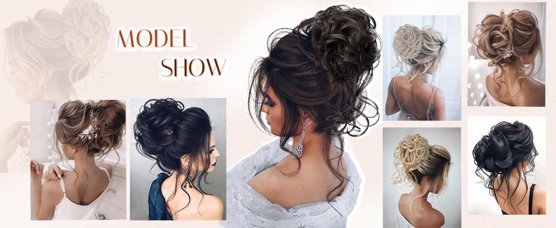 N NAYASA Claw Clip Messy Buns Hair Pieces for Womem Fake Hair Bun Extensions Clip in Ponytail Natural Hair Extensions Hairpieces for Womens