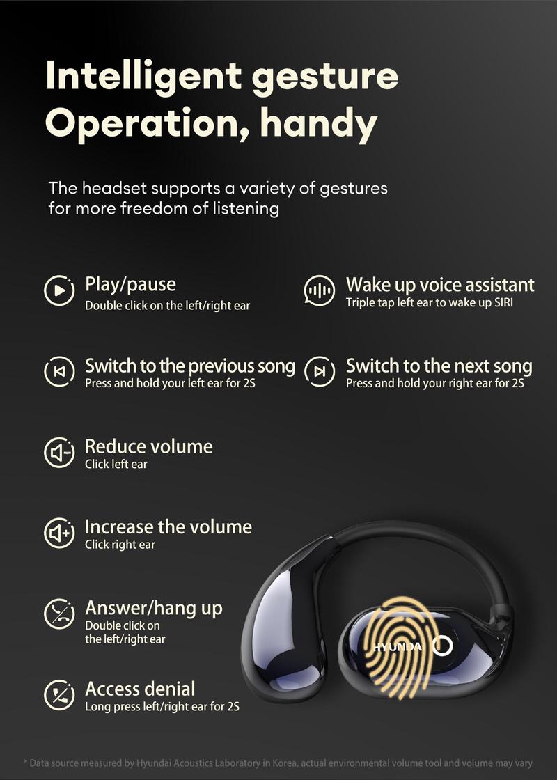 HYUNDAI HY Q18 Pro Electronic Earbud Bluetooth Headset Supports 169‑Language Translation with Full‑Color Touch Screen, Audio Wireless Headphones for Music & Phone Calls