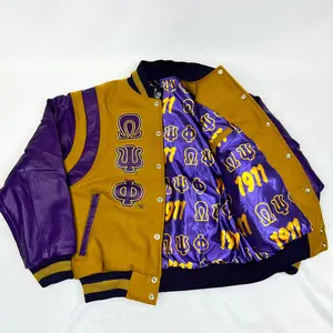 Omega Old Gold Wool Letterman Jacket Final Sale