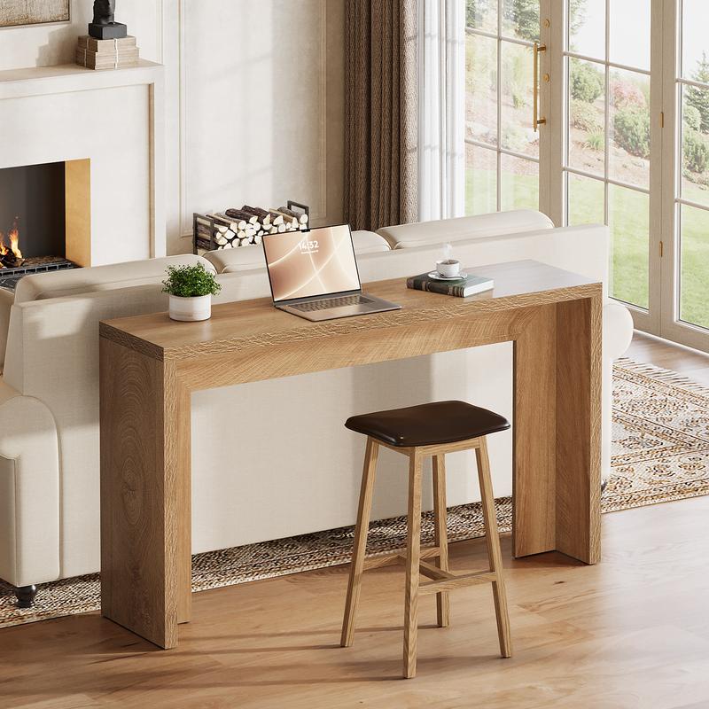 LITTLE TREE Farmhouse Console Table, 55-Inch Wooden Sofa Table with Storage for Entryway, Foyer, Hallway, Living Room, Easy Assembly LITTLE TREE Farmhouse Console Table, 55-Inch Wooden Sofa Table with Storage for Entryway, Foyer, Hallway, Living Room, Easy Assembly