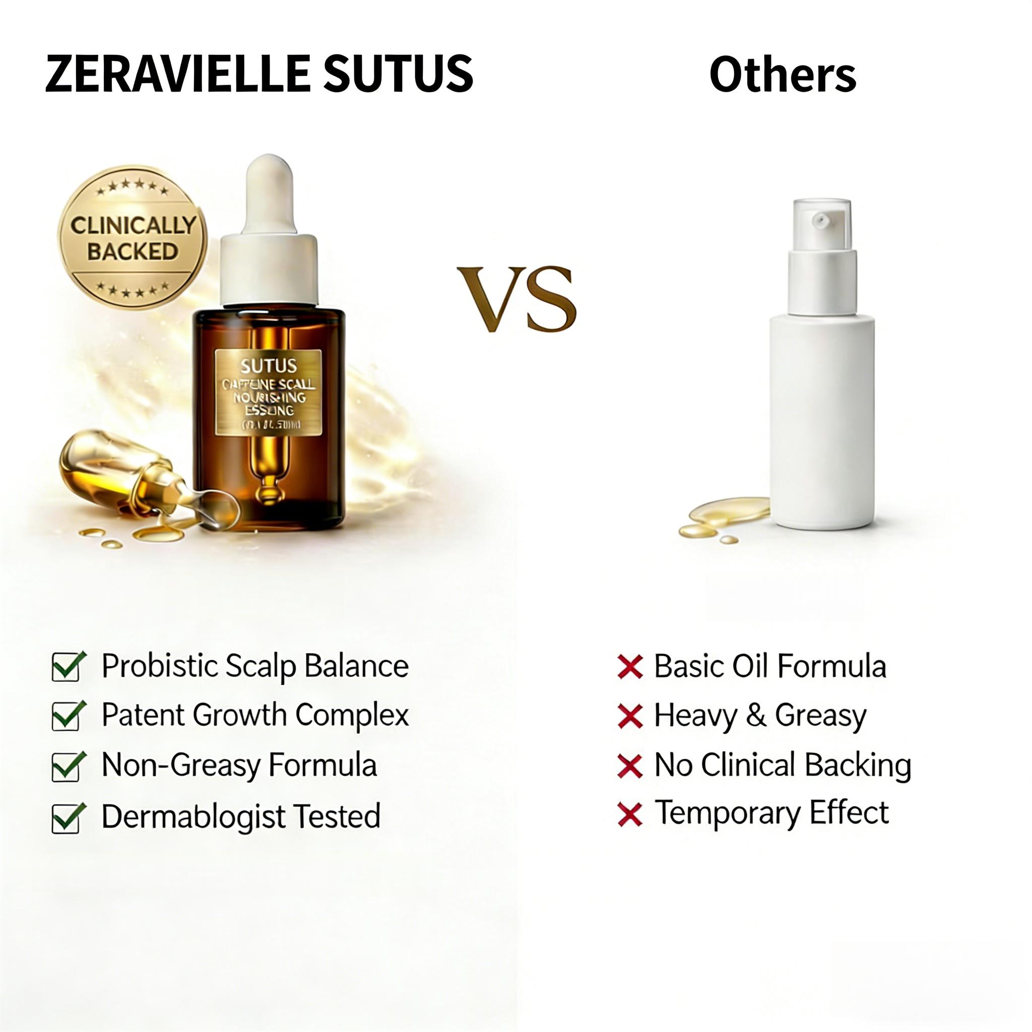 ZERAVIELLE Advanced Caffeine Hair Growth  Serum 30ml |Caffeine Herbasome, Rosemary Oil，Biotin | Anti Hair Loss, Scalp Nourishing & Thicker Hair | For Thinning Hair, Men & Women