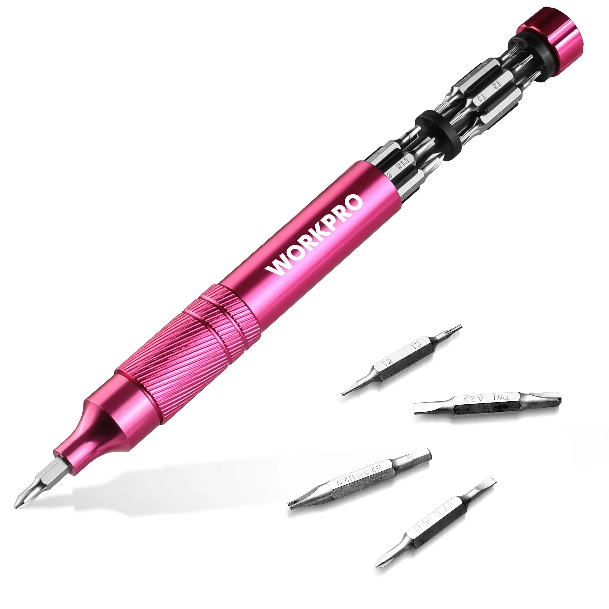 WORKPRO 24-in-1 Lightweight Multi-Bit Magnetic Manual Pen Screwdriver Set with Tough S2 Steel Bits, for Eyeglasses, Electronics, Laptops, Lightweight Screwdriver Sets