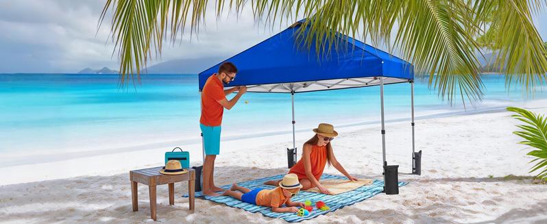 Suggestion CONCETTA SHADES 10x10 Pop Up Canopy Tent, Easy Setup, Instant Outdoor Canopy with Vented Top & Wheeled Bag, Heavy-Duty Steel Frame, Waterproof & UV-Resistant, White