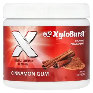 Xyloburst Xylitol Gum, Cinnamon, 100 Pieces, 5.29 oz (150 g)