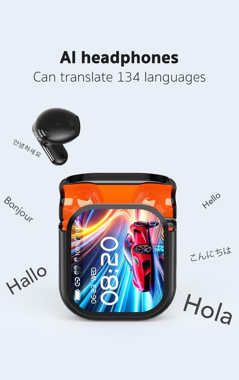 HTC NE20 Bluetooth 6.0 Earphones LED Display High Fidelity Waterproof Wireless Earphones | Suitable for Office, Sports, Study and Audio Calls | Built-in Microphone | Earphones