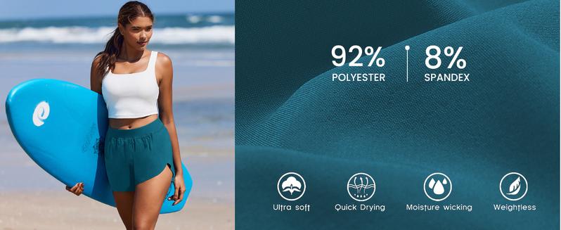 PINSPARK Womens Running Shorts High Waisted Athletic Shorts Quick Dry Exercise Workout Shorts with Mesh Liner springtok Elegant Gym Outfits