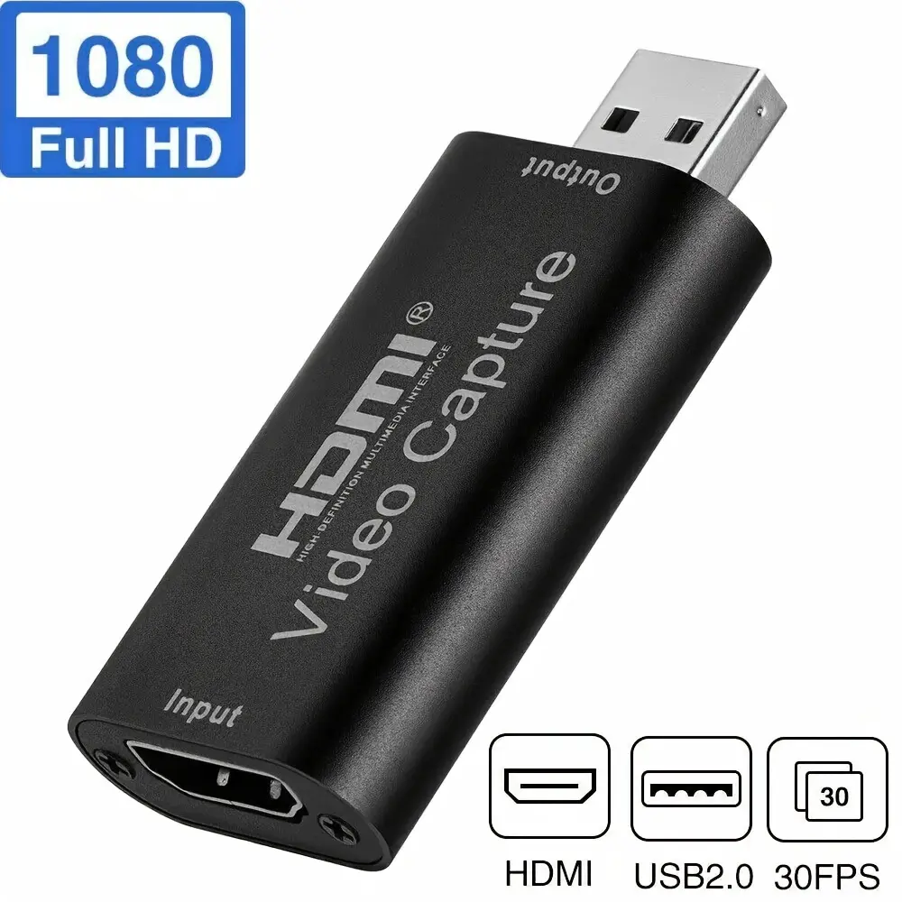 HDMI To USB Video Capture Card 1080P Recorder Phone Game Video Live Streaming