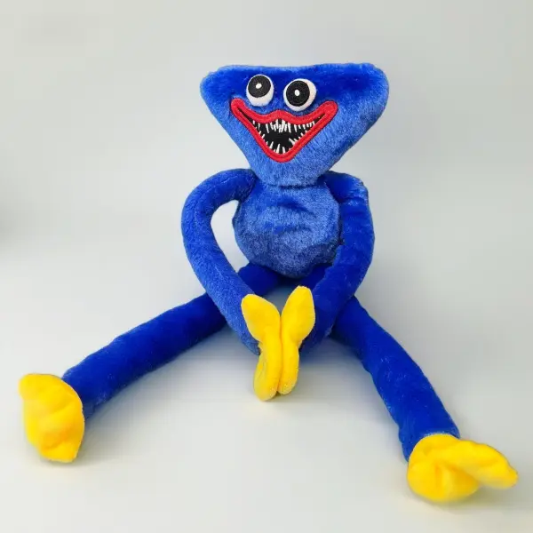 Huggy Wuggy Plush Toy - Poppy Playtime Horror Game Durable Soft Fluffy Stuffed Doll, Soft Huggable Cute Collectibles Creepy Cute Cartoon Creature, Huggy Wuggy Charm Gift for Kids, Home Decor Peluche