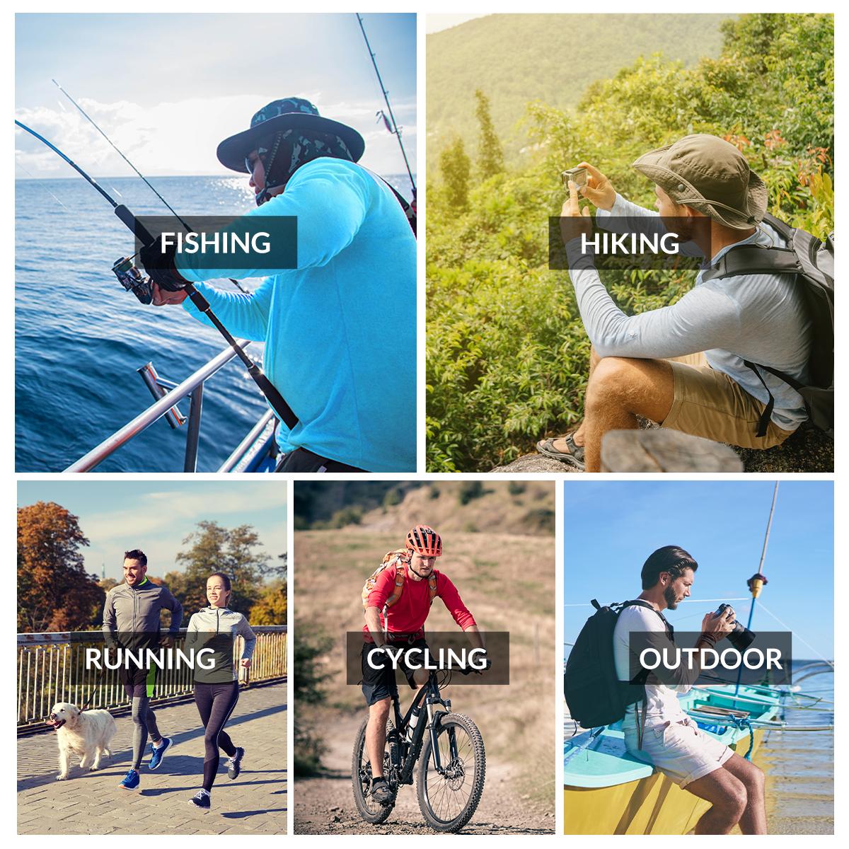 baleaf Men Sun Protection Hoodie Face Mask UPF50+ Long Sleeve Thumbholes UV SPF Shirt Neck Gaiter Fishing Beach Breathable Rash Guards Cool Feel Dust Proof Ninja Costumes Halloween Black