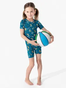 Basketball Pups Bamboo Kids Pajama Short Set