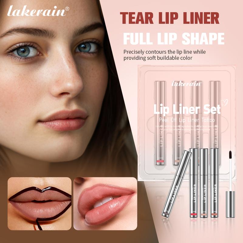 Shop Clearance&Valentine's Day Gifts  4 Colors Peel Off Lip Stain Tattoo Matte Finish Lip Liner Long Lasting Waterproof Plump Lip Makeup Gift for Women Glossy Lipstick Tint Lipliner Safe Formula Semi-Permanent Color Non-Greasy