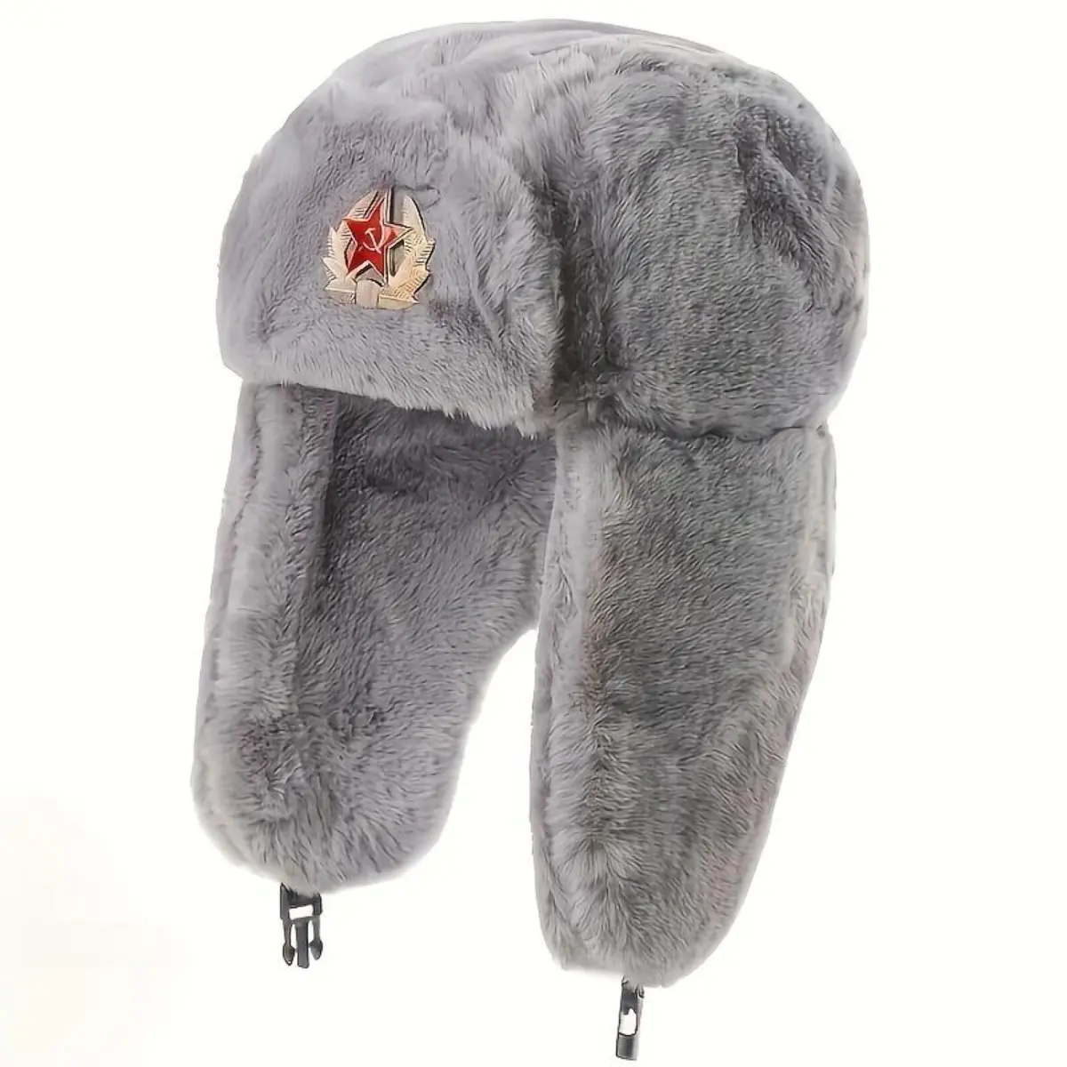 Plush Faux Mohair Ushanka Hat for Men, Insulated Russian-Style Winter Accessory with Windproof Ear Flaps, Unique Cold Weather Gift, Men's Accessories, Unique Gifts For Man