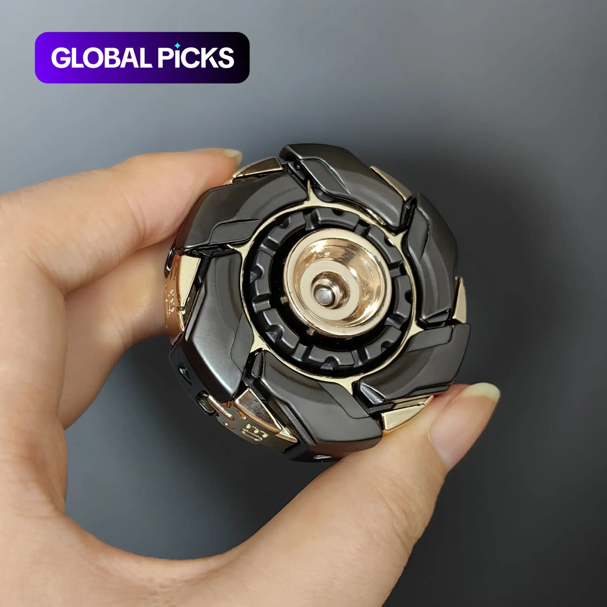 Fidget Spinner Toy, 1 Count Metal Design Stress Relief Toy, Stress Reliever, Open Armor Spinning Top Fidget Toy, Hand Spinner Toy for Adults, Metallic Finger Spinner, Fidget For Anxiety