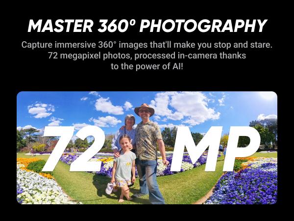 Insta360 X4 - 8K Waterproof 360 Action Camera, 4K Wide-Angle Video, Invisible Selfie Stick, Removable Lens Guards, 135 Min Battery Life, AI Editing, Stabilization, for Sports, Travel, Outdoor