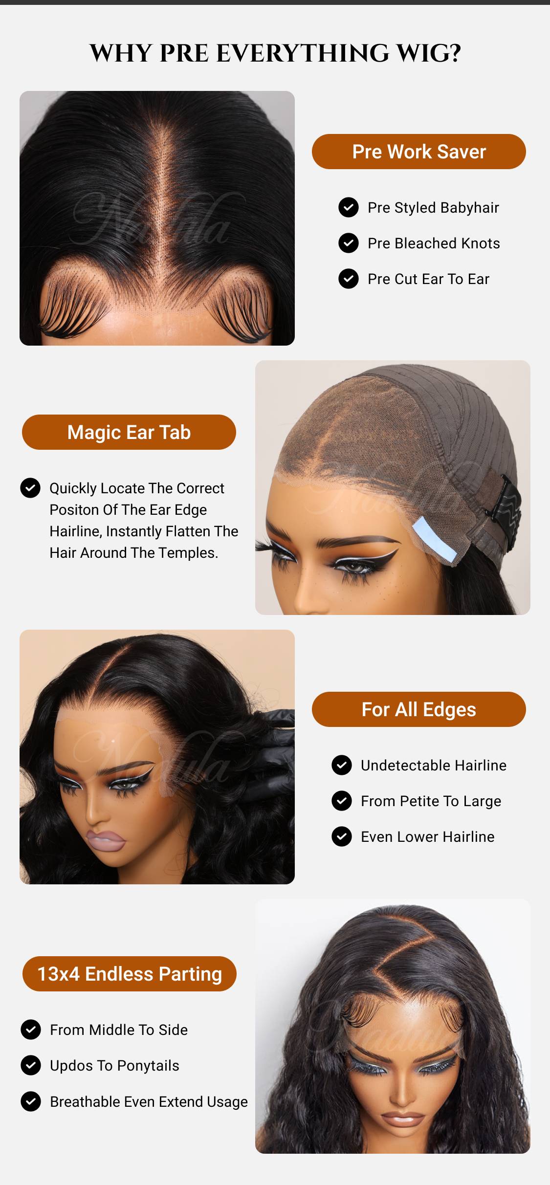 Nadula 7x5 & 13x4 3D Body Wave Lace Frontal Wig With Bangs Pre Everything Put On And Go 180% Density Human Hair Wigs Glueless TikTokShopStockUp SpringStatements