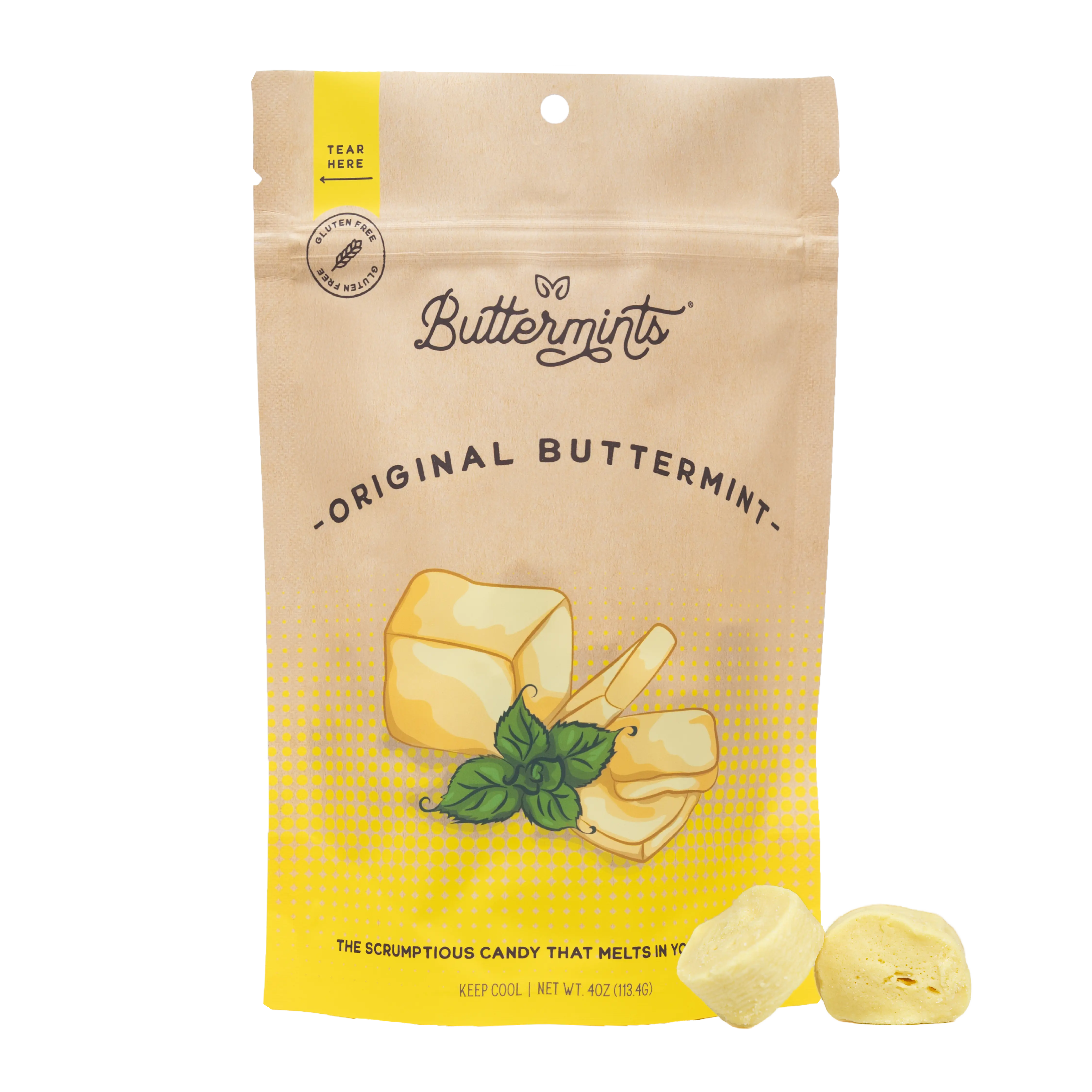 Buttermints Original | Butter Mints Yellow Gold Candy Soft Butter Taste | Unexpectedly Scrumptious