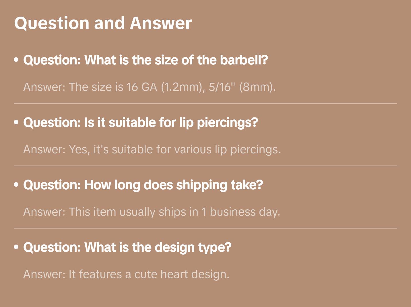 Rose Gold Adorable Heart Curved Barbell