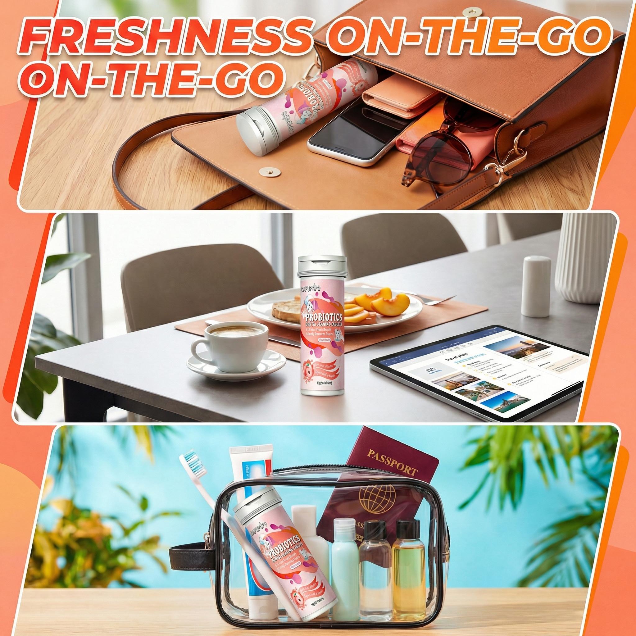 CAPUPOPO |  Repairs Enamel. Lipstick-sized Grab & go |   Nano Hydroxyapatite |   Mouthwash |   Teeth Whitening + Teeth Fresh Breath |   Fluoride-Free & Eco-Friendly |   Travel Portable daily bitetooth toothpaste