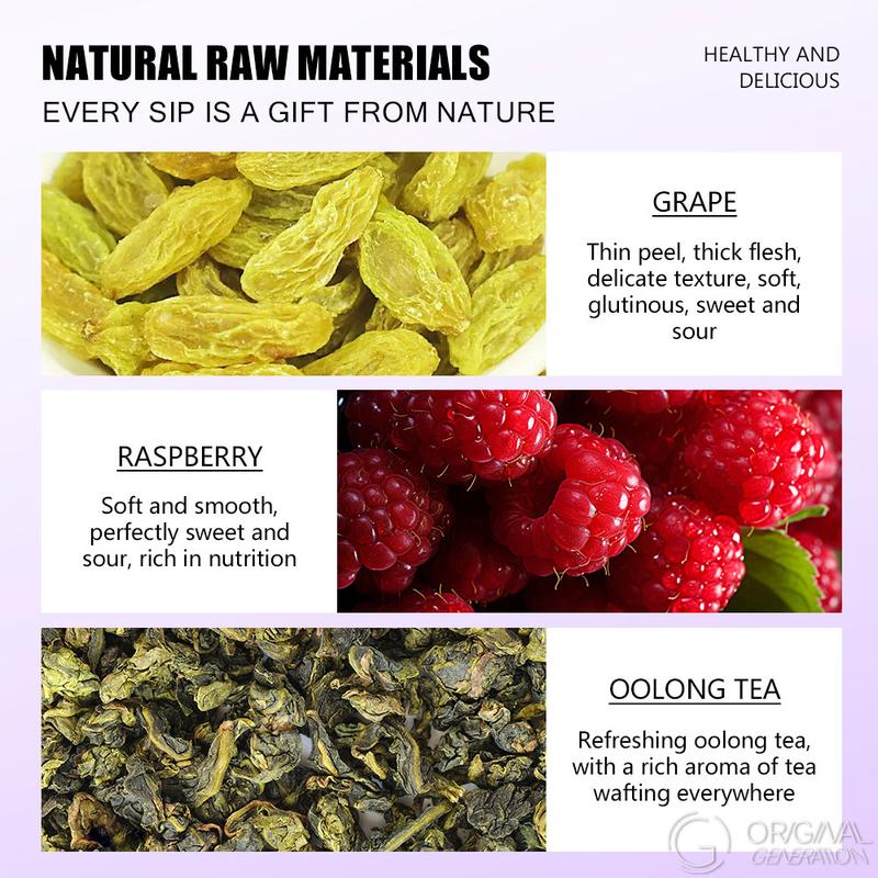 Bogo Raspberry Grape Oolong Tea 2 Cartons (70g 7g×10packs) ×2 With Forest Thermos Grape Oolong Tea Snow Pear Apple Raspberry Strawberry