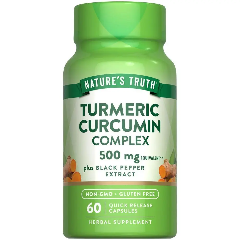 Nature's Truth Turmeric Curcumin Complex with Black Pepper Extract - 60 Capsules - Non-GMO and Gluten Free Supplement