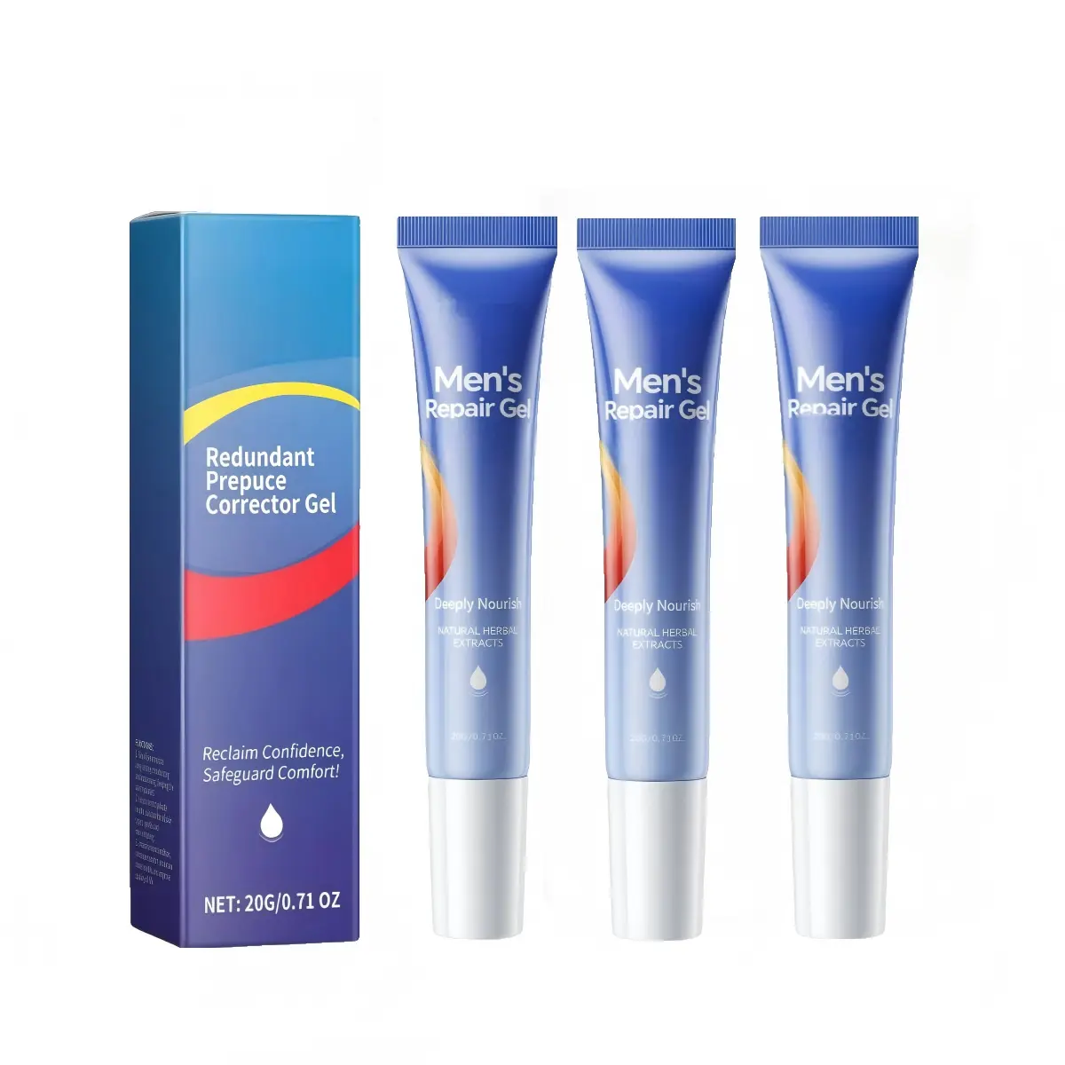 3PCS Men's Repair Gel - Redundant Prepuce Corrector Gel for Deep Nourishment 20g/0.71oz - Reclaim Confidence Safeguard Comfort, Daily