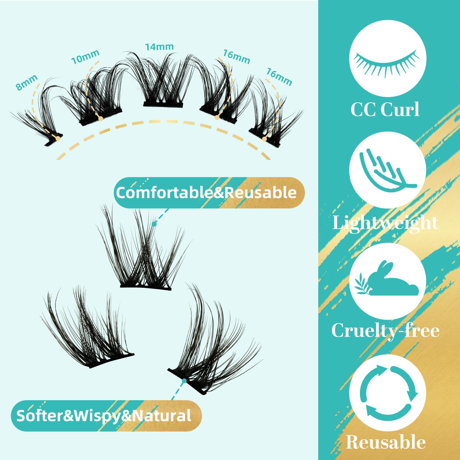 AMZGIRL Lash Clusters 10 Pairs Eyelash Clusters (2 Boxes) AMZGIRL Lash Clusters 10 Pairs Eyelash Clusters (2 Boxes)