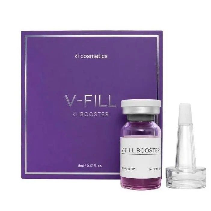 KI COSMETICS V-FILL Booster Volume & Wrinkle Care Ampoule, DEEP MESO AMPOULE  Korean Facial Contour Serum for Smile Lines, Under-Eye Shadows, Jawline Definition, Firm-Looking Skin, DNA Core Complex, Niacinamide Peptides Amino Acids, Silky Lifting Texture