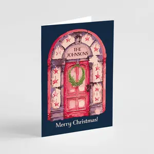 Personalized Classic Christmas Cards, Set of 24