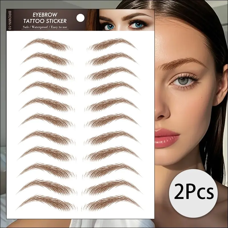 Realistic Eyebrow Stickers Eyebrow Shape Waterproof Quick Application Natural Look Brow Transfer Kit Easy Enhance Your Brows Natural Makeup Eyebrow Shaping Kit Cosmetic