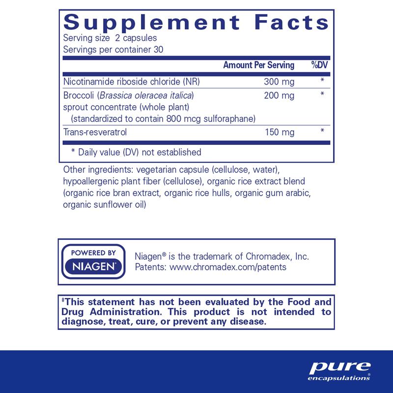 Pure Encapsulations NR Longevity – 60 Capsules | With NIAGEN to support NAD+ levels & mitochondrial health Healthy Aging Support