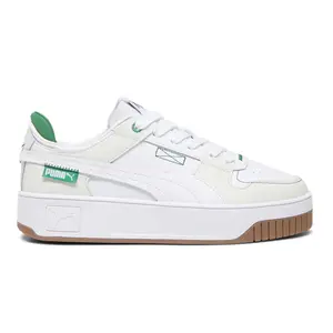 PUMA Womens Carina Street Vtg Lace Up Sneakers Shoes Casual - White