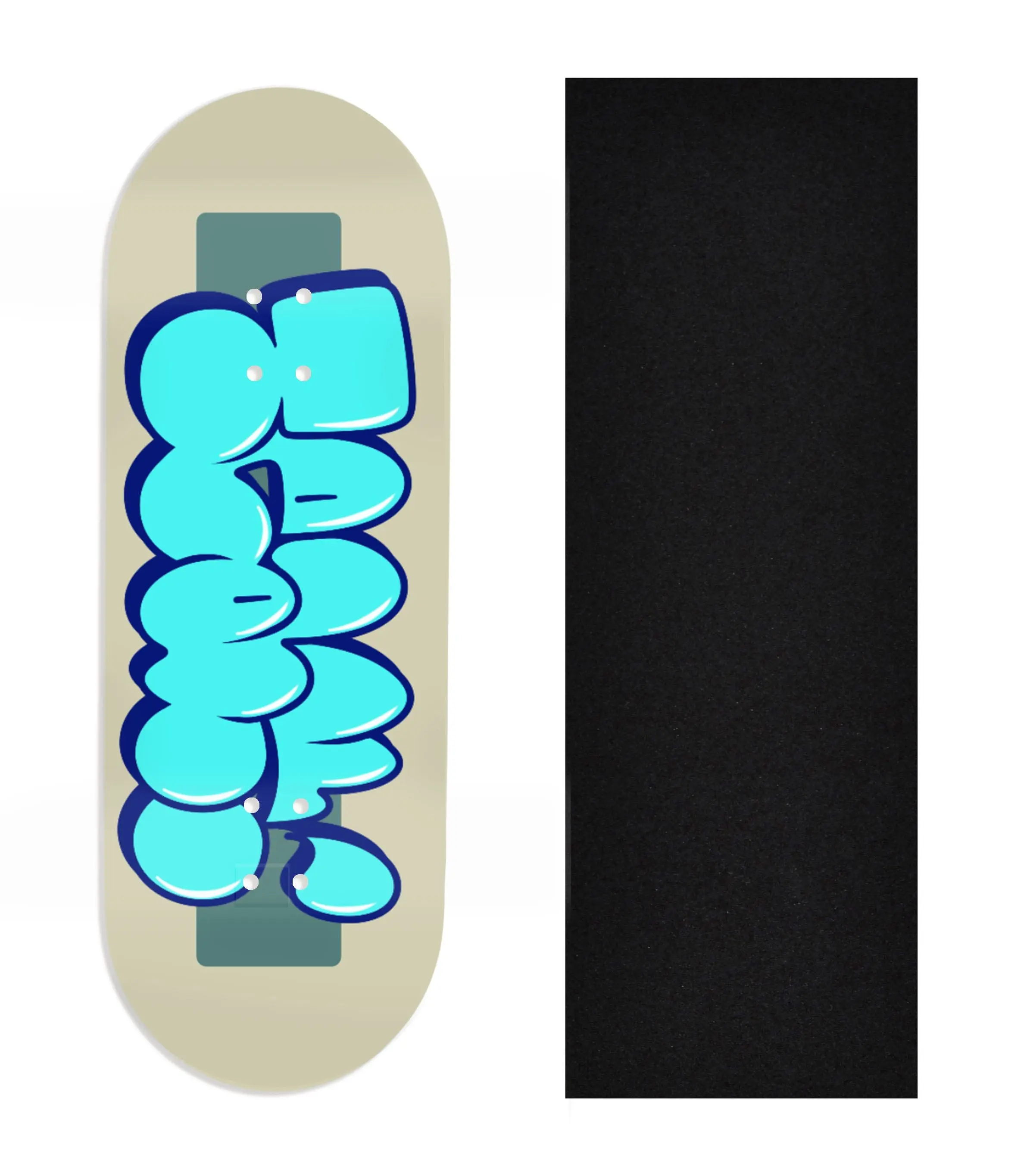 Heat Transfer Graphic Wooden Fingerboard Deck, Design Contest 2024 Winner, prodbyswtchflp - "Bubble Edge"