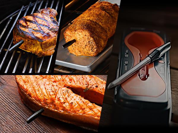 TempSpike Portable Digital Meat Thermometer Bluetooth, App Control, Wireless, Steel Probe for Cooking, Grill, Smoker, Oven, BBQ