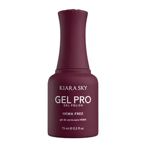 Kiara Sky Gel Pro - Dirty Shirley HEMA-Free + TPO Free Nail Gel Polish | Intense Pigmentation, Long-Lasting Wear | Finish: Cream 15ml