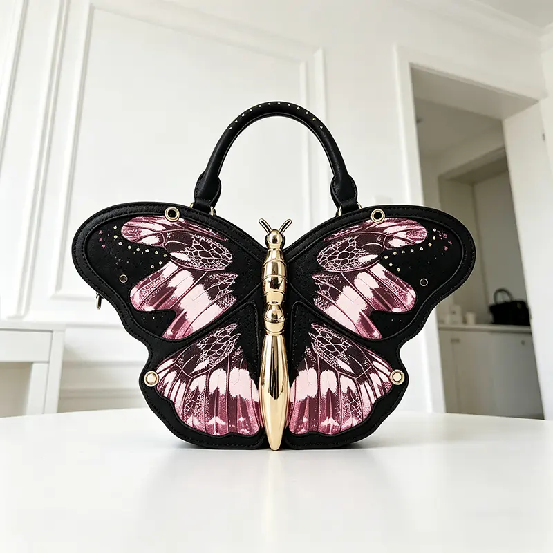 Fashion Crossbody Purse for Women, Sweet-and-Cool Street Style Handbag with Butterfly Design, Durable with Zip Closure, Durable Handbag, Casual Wear, Chic Handbag