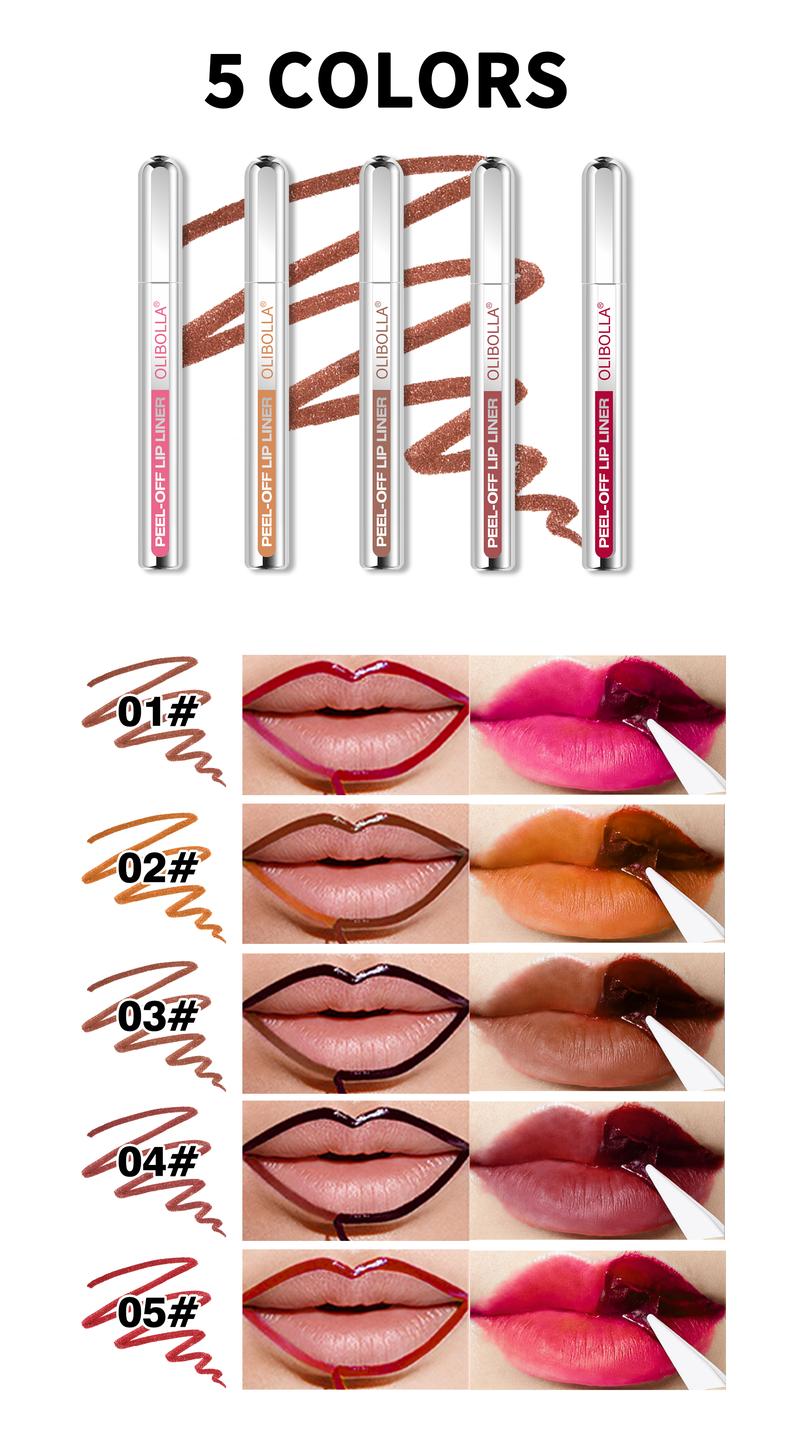 Peel Off Lip Liner Tattoo, 1 Count Long Lasting Peel Off Lip Stain, Semi-permanent Matte Lip Stick, Cosmetic Products for All Skin Types, Perfect Gift for Girls & Women, Valentine's Day Gift Eyeliner Lipliner Makeup
