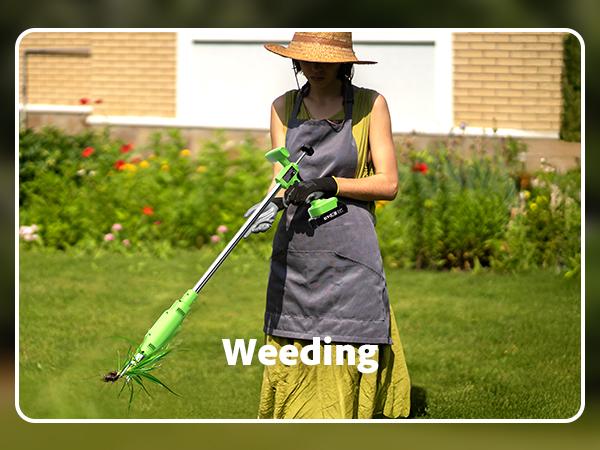 【Flash sale】Electric Weed Puller Tool 21V Battery Powered 2pcs 2000mAh, Heavy Duty 3-Claw Steel Root Weeder Stand-Up Remover Picker Grabber Popper, for Dandelion Lawn Garden Yard EWP001