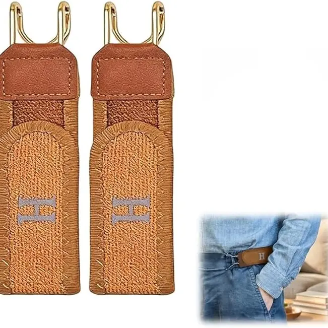 No Buckle Elastic Stretch Belt for Men & Women, Adjustable Buckleless Belt Hook, Invisible Unisex Belt for Jeans, Pants Waist Belt Quick Release Belt