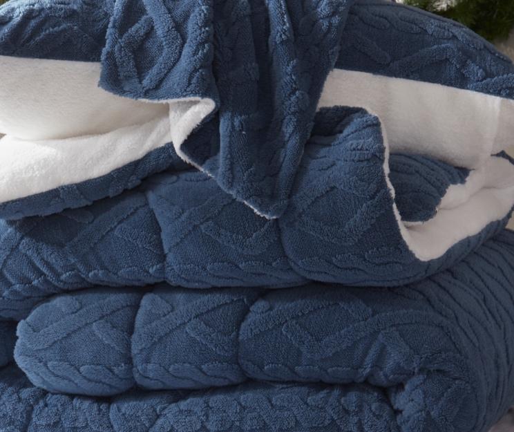 Item: Blue & White, King-3pcs:102"x90"