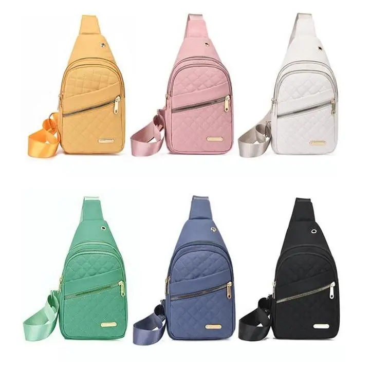 【DealsForYouDays】Women's Solid Color Quilted Fanny Pack - Adjustable Lightweight Waterproof Waist Bag, Casual Zipper Cargo Pouch, Crossbody Chest Belt Accessory for Daily Use, Women's Gift, Waist Bags, Womens Gifts, Accessories For Women, Crossbody Bag
