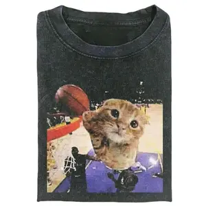 My cat is not the greatest basketball player Orange Cat T-Shirt, Cat meme gift, meme shirts, Gift For him and her Graphic Tee Gift For Men Women, Menswear