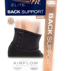 Copper Fit Elite Air Back Support Brace with Airflow Technology, Adjustable Compression Straps, Double Band, One Size Fits Most
