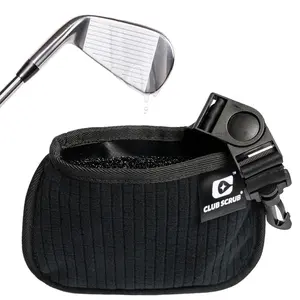 Mini Club Scrub Club Scrub - Pro Model Golf Club & Ball Cleaning Bag with Waterproof Clean Face Technology Liner Detachable Clip Machine Washable Neoprene Exterior Dry Exterior Golf Gift