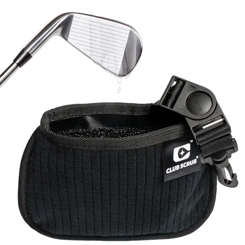 Mini Club Scrub Club Scrub - Pro Model Golf Club & Ball Cleaning Bag with Waterproof Clean Face Technology Liner Detachable Clip Machine Washable Neoprene Exterior Dry Exterior Golf Gift